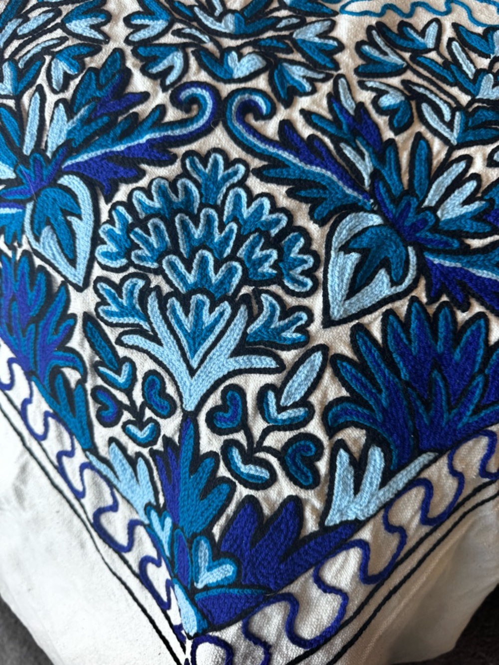 Blue Floral Medallion canvas Unbranded